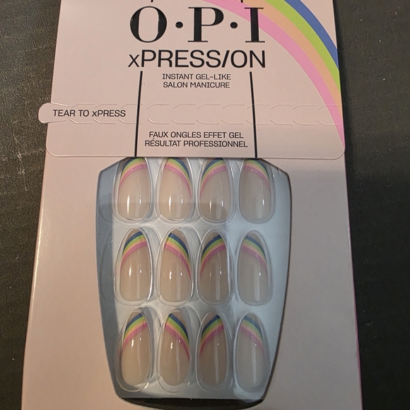 OPI xPRESS/ON Gel-Like Manicure - Rainbow Stripes - Picture 1 of 3